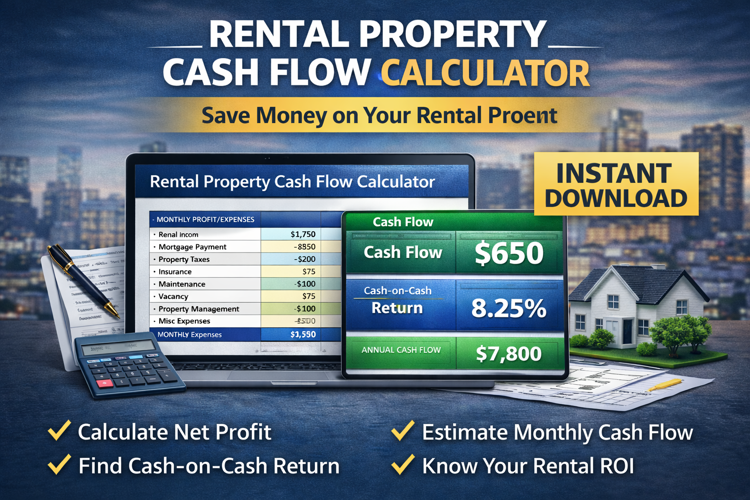 Rental Property Cash Flow Calculator